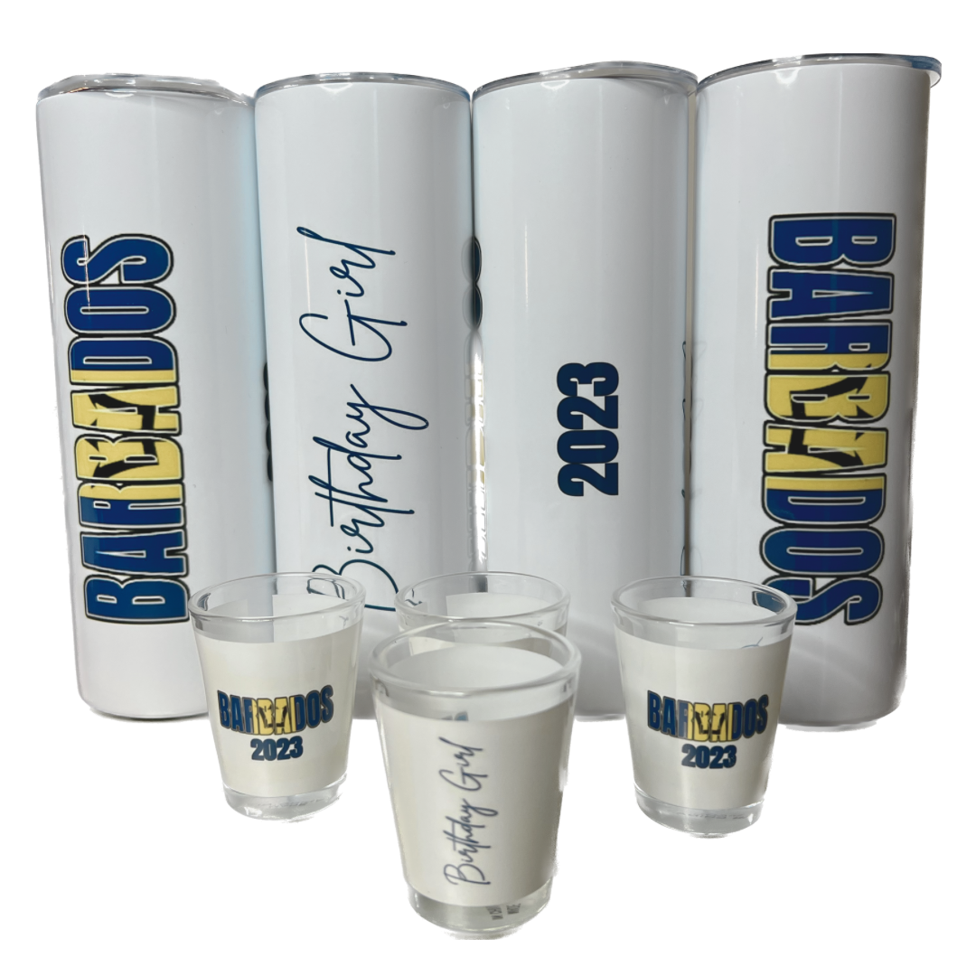 Personalized 20oz Tumbler & Shot Glass Package